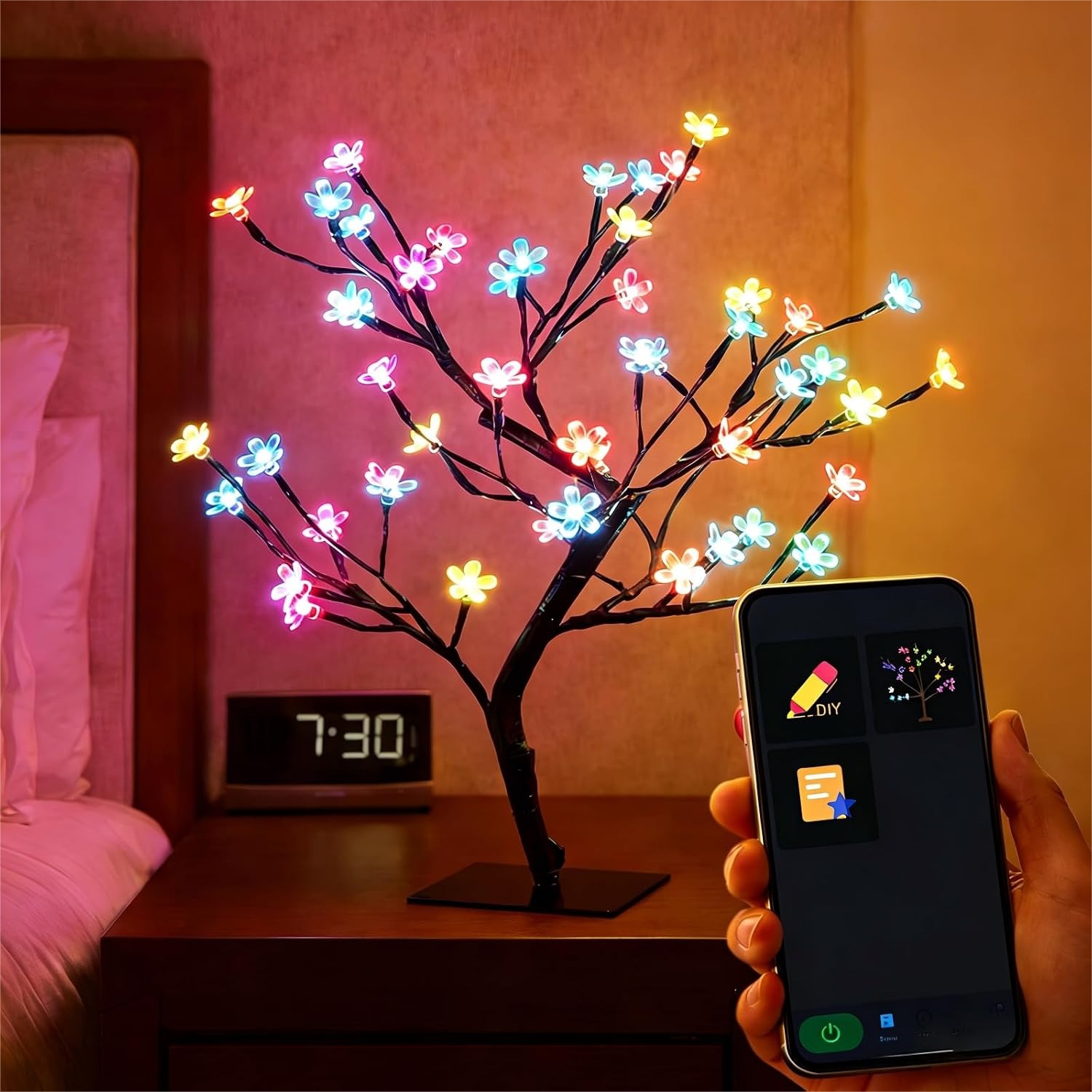 Smart Baby Night Light - Smart USB Cherry Blossom Tree Lamp