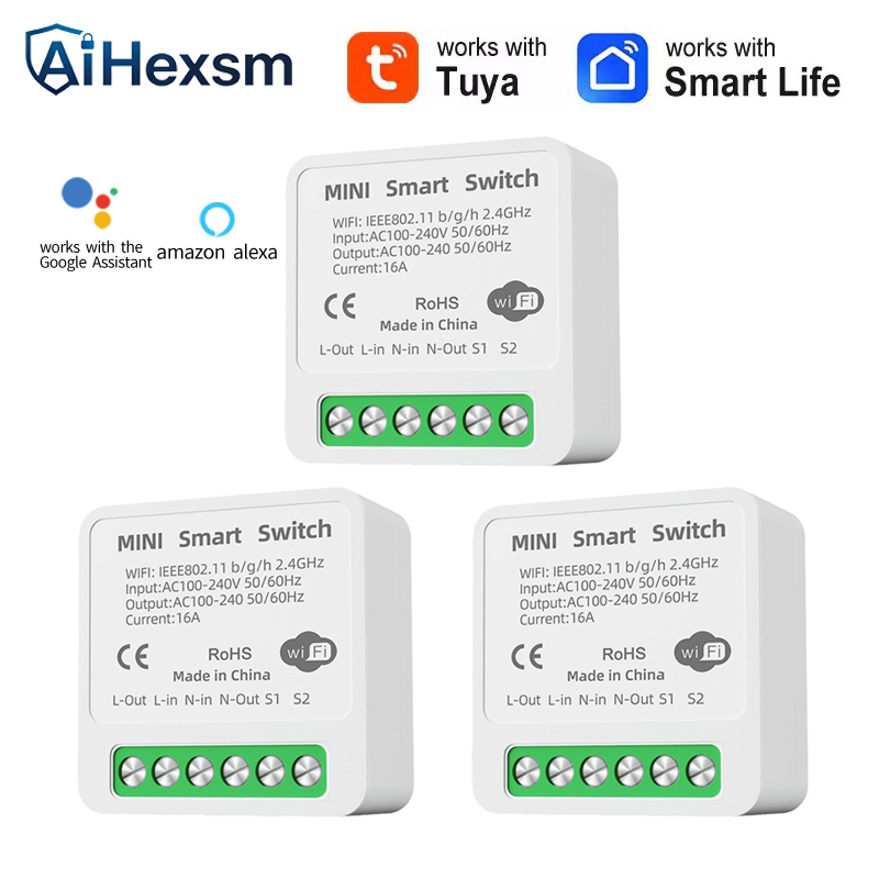 Smart Home Energy - 16A Tuya WiFi Smart Switch 2-way