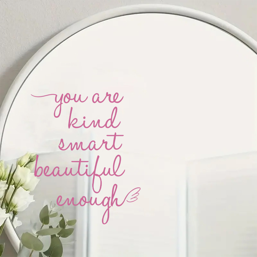 Smart Home Quotes - Inspirational Quote Mirror Decal Self Adhesive