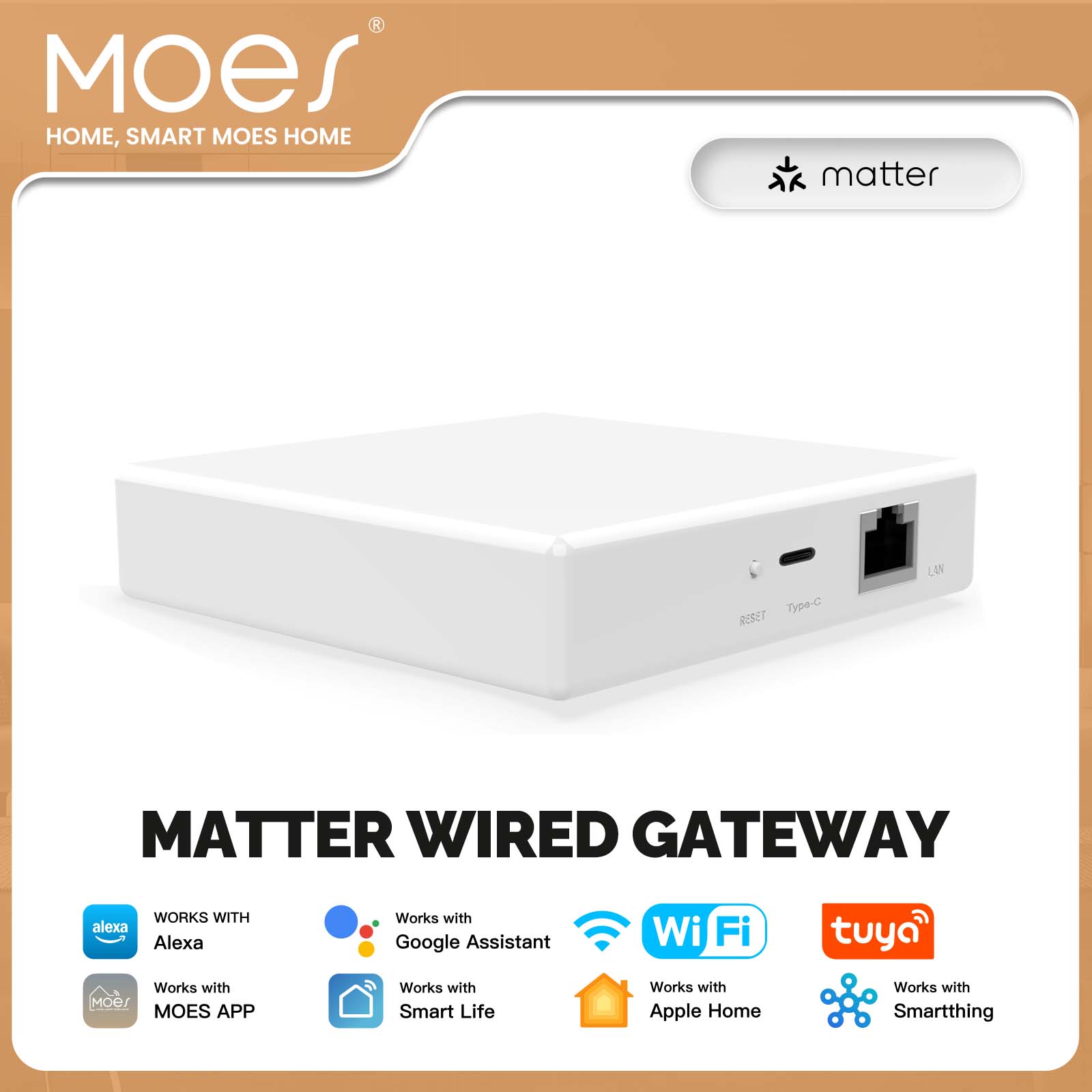 Smart Home Hub Matter - MOES Tuya ZigBee Matter Thread Gateway