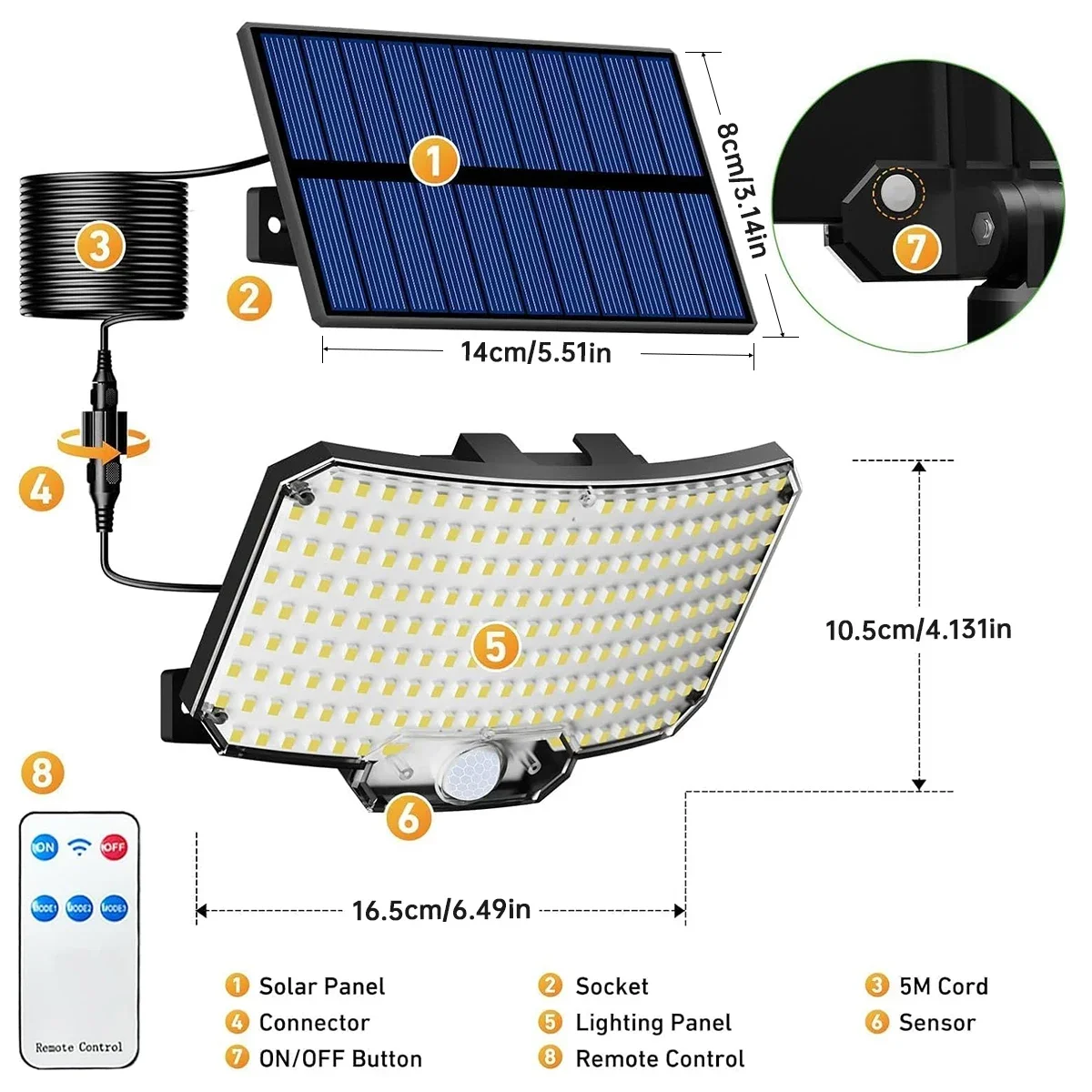 234LED Solar Outdoor Lights Mo - огляд і ціна Motion Sensor Light