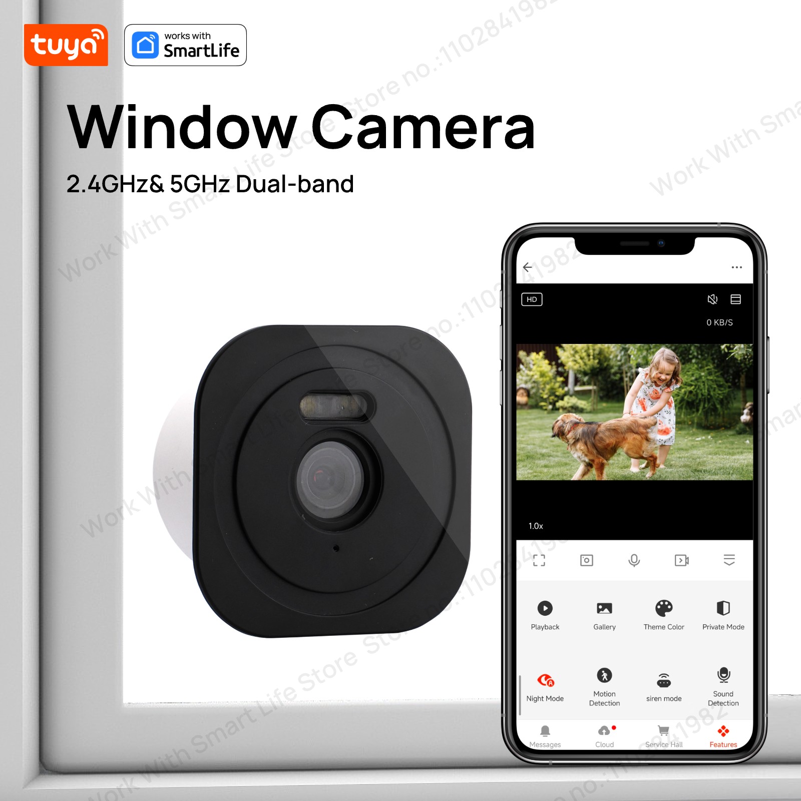 3MP 2K Tuya Window Camera,2.4G - огляд і ціна Smart Home Os