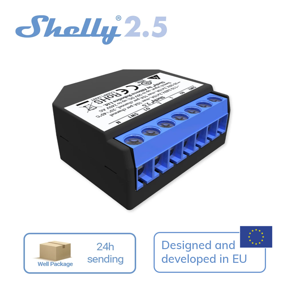 Shelly 2.5 Smart Home Double R - огляд і ціна Smart Home Open Source