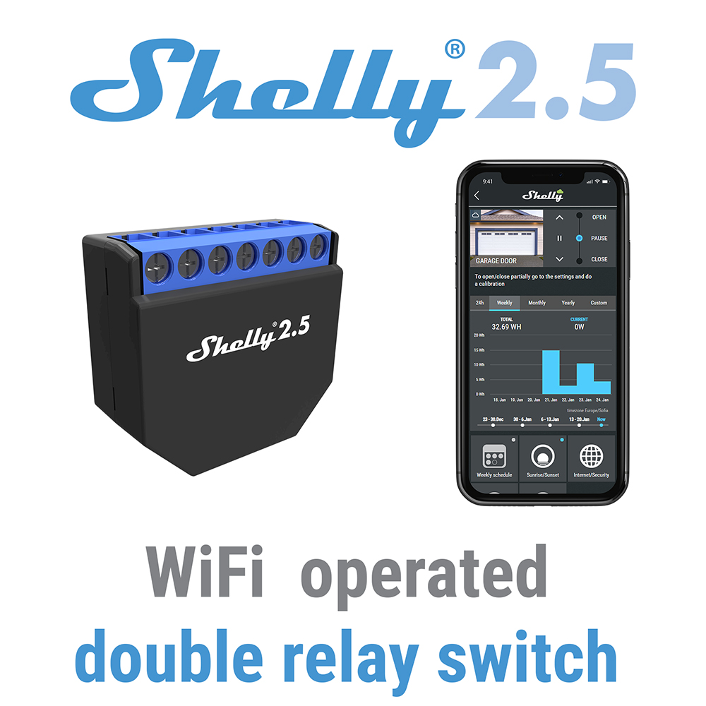Shelly 2.5 Smart Home Double R - огляд і ціна Smart Home Open Source