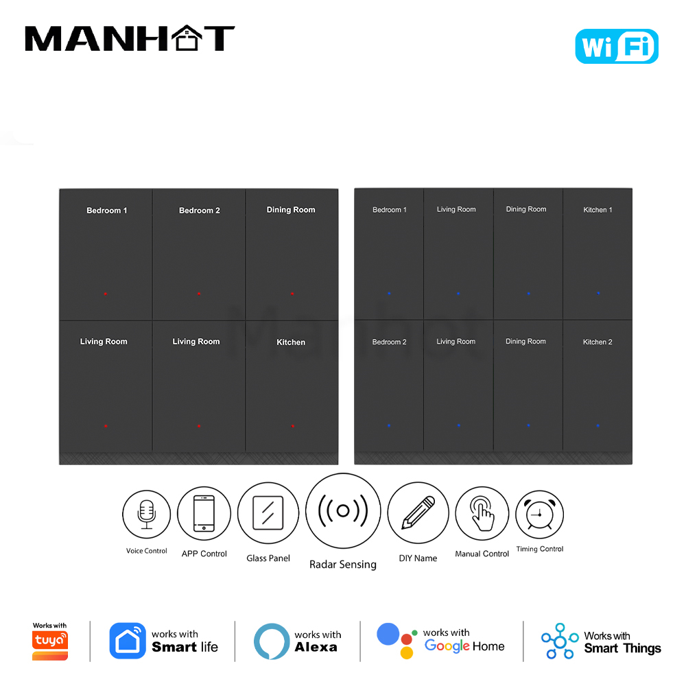 MANHOT WiFi Smart DIY Name Swi - огляд і ціна Smart Light Switch