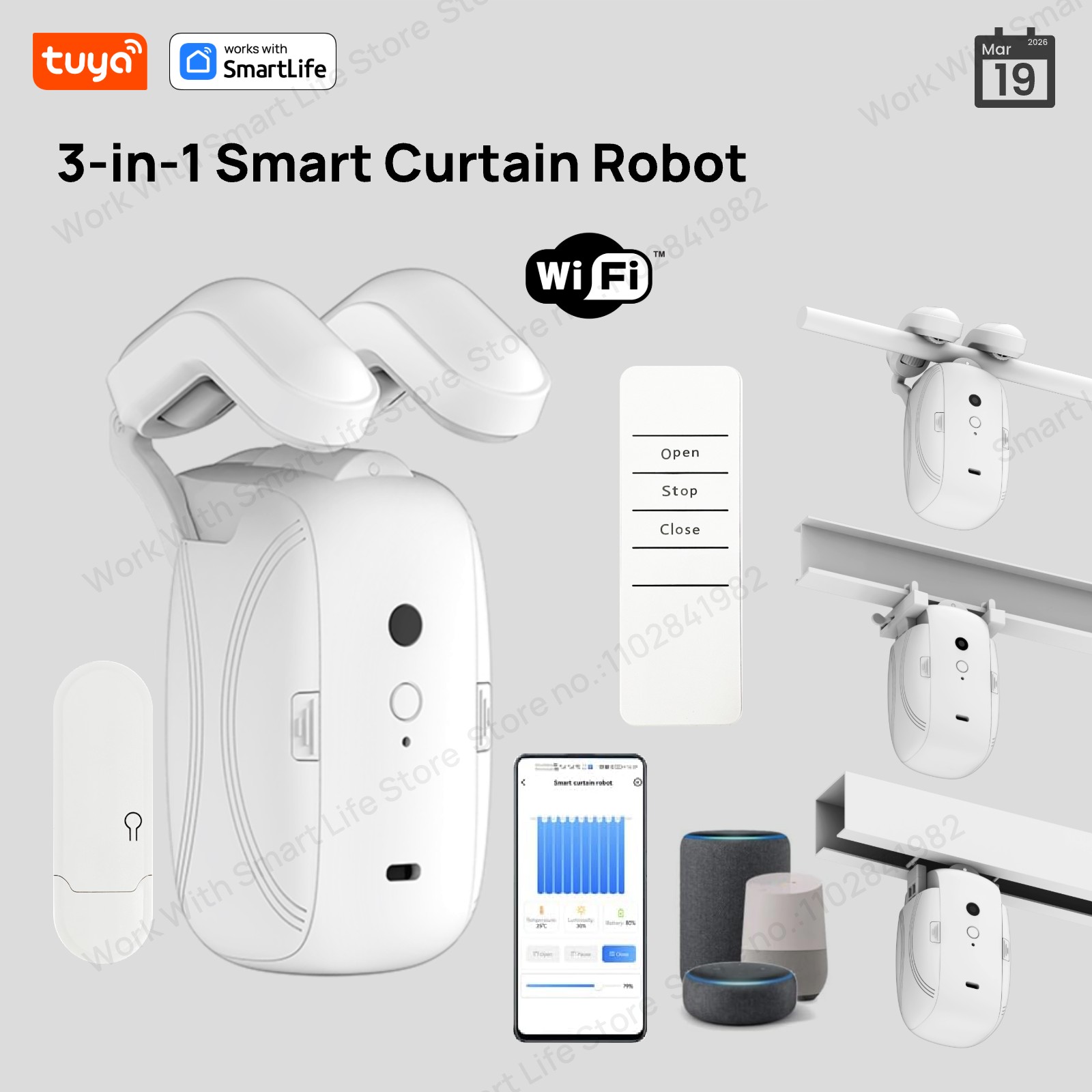 1/2PCS Tuya Smart WiFi Curtain - огляд і ціна Smart Home Hub Matter