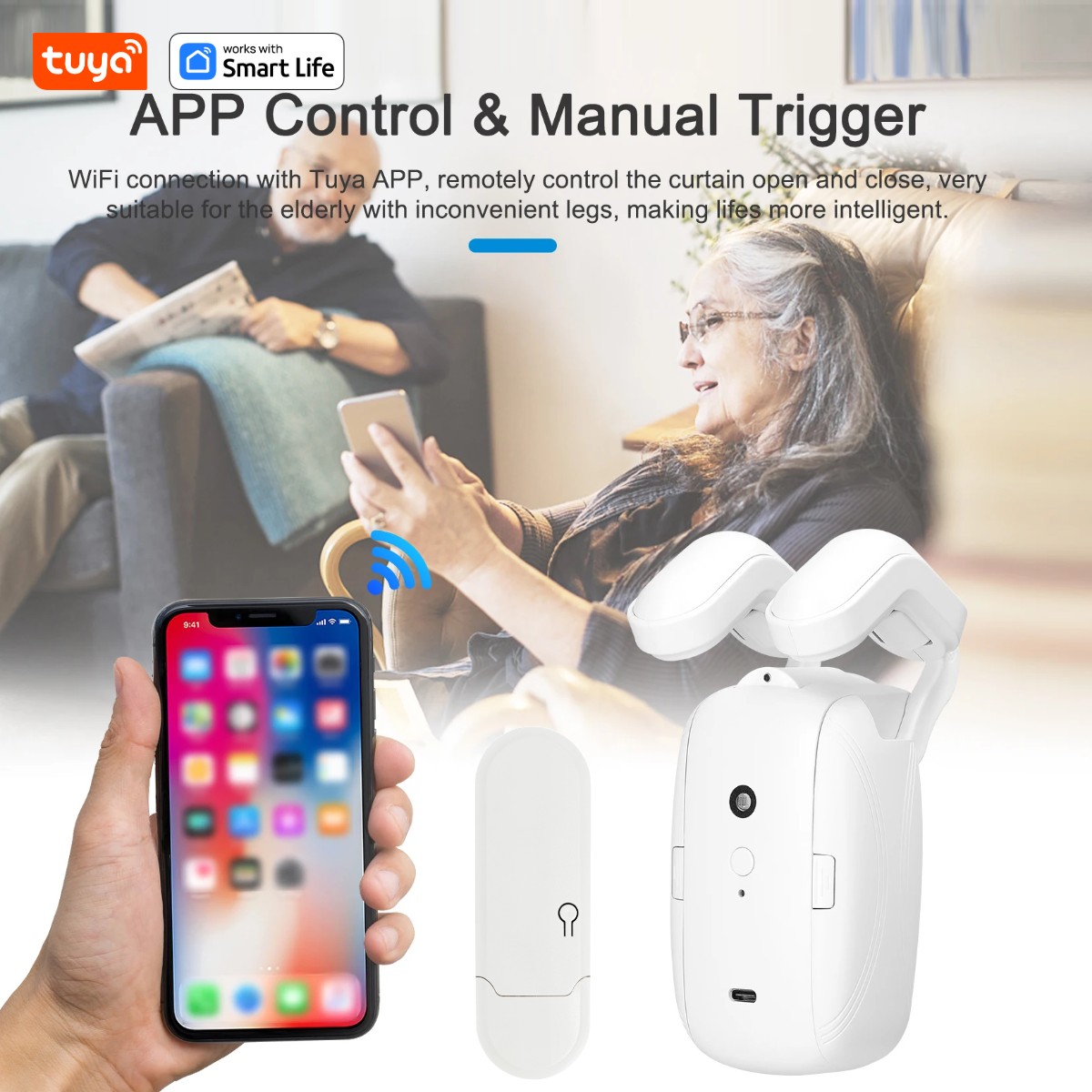 1/2PCS Tuya Smart WiFi Curtain - огляд і ціна Smart Home Hub Matter