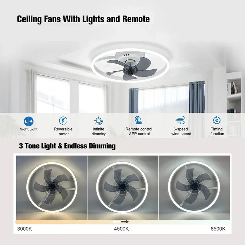 Intelligent Silent Modern Ceil - огляд і ціна Smart Ceiling Fan