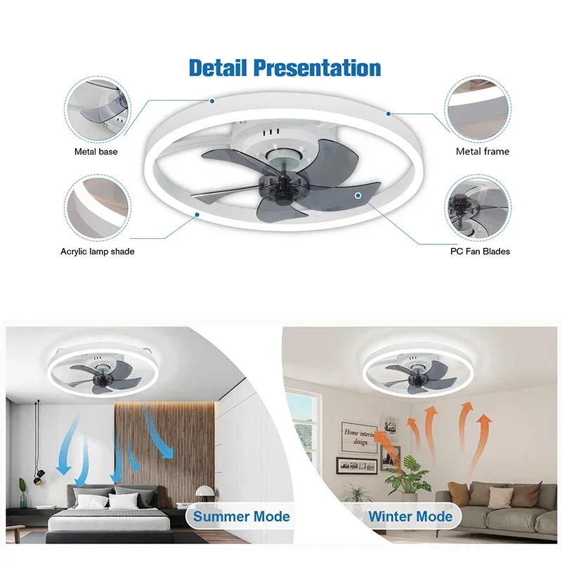 Intelligent Silent Modern Ceil - огляд і ціна Smart Ceiling Fan
