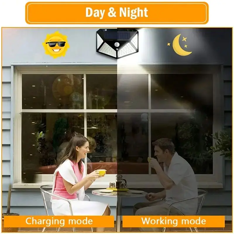 100LED Outdoor Solar Garden Li - огляд і ціна Motion Sensor Light