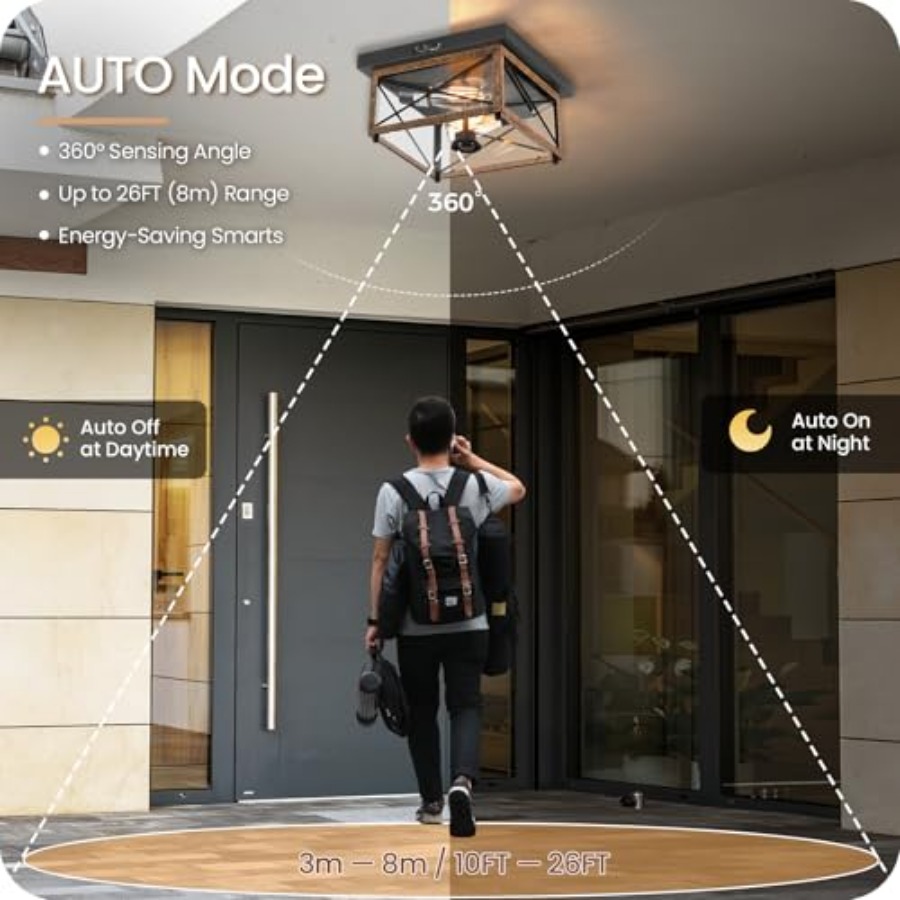 Outdoor Ceiling Light with Mot - огляд і ціна Motion Sensor Light