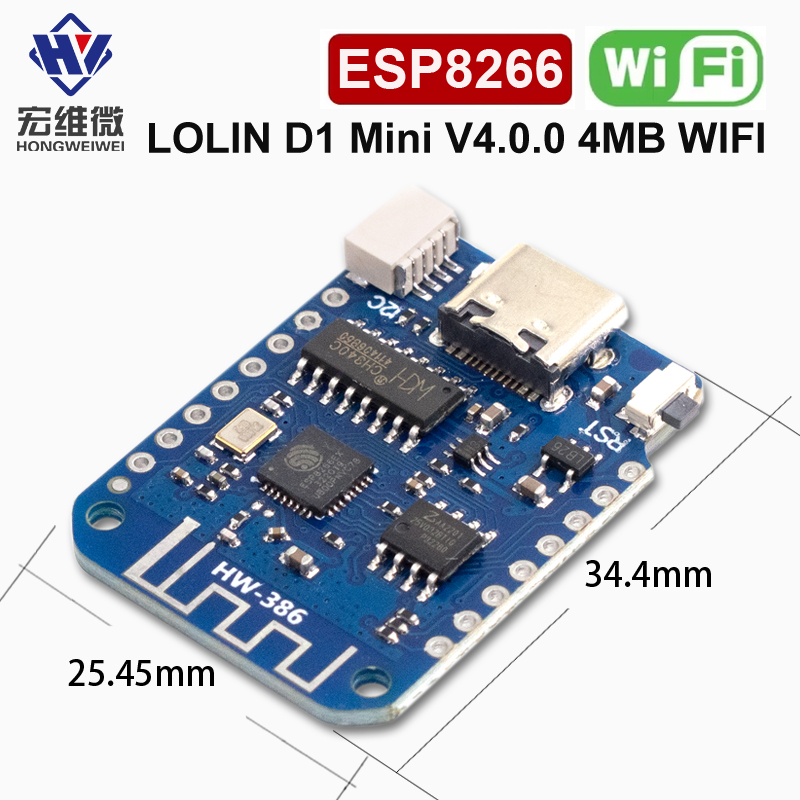 WEMOS D1 Mini V4.0.0 TYPE-C US - огляд і ціна Smart Home Arduino Project